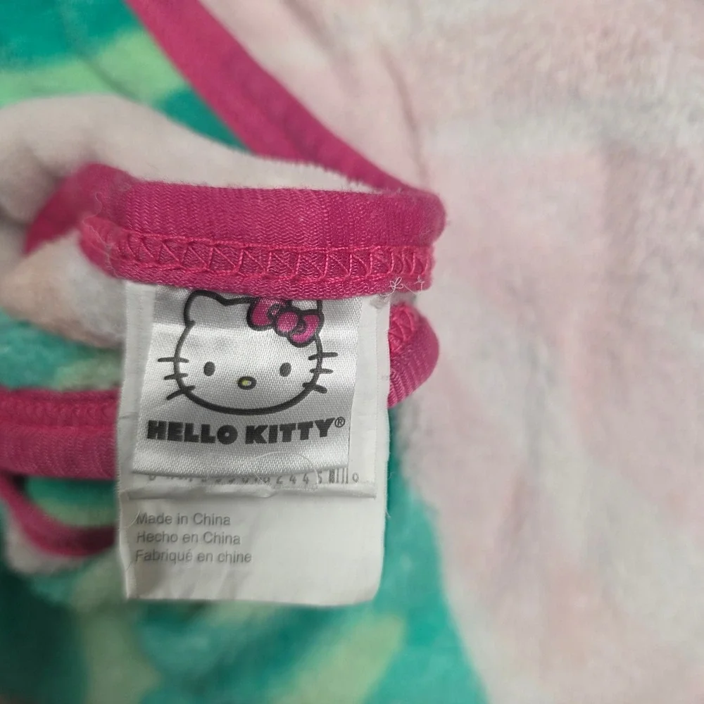 Hello Kitty Tropical Leopard Print Plush Throw Blanket Pink 62x46 Franco Sanrio